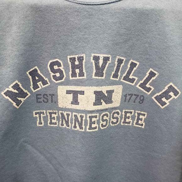 Nashville Tennessee Est 1779 Baby Blue M  Crewneck - Picture 2 of 4